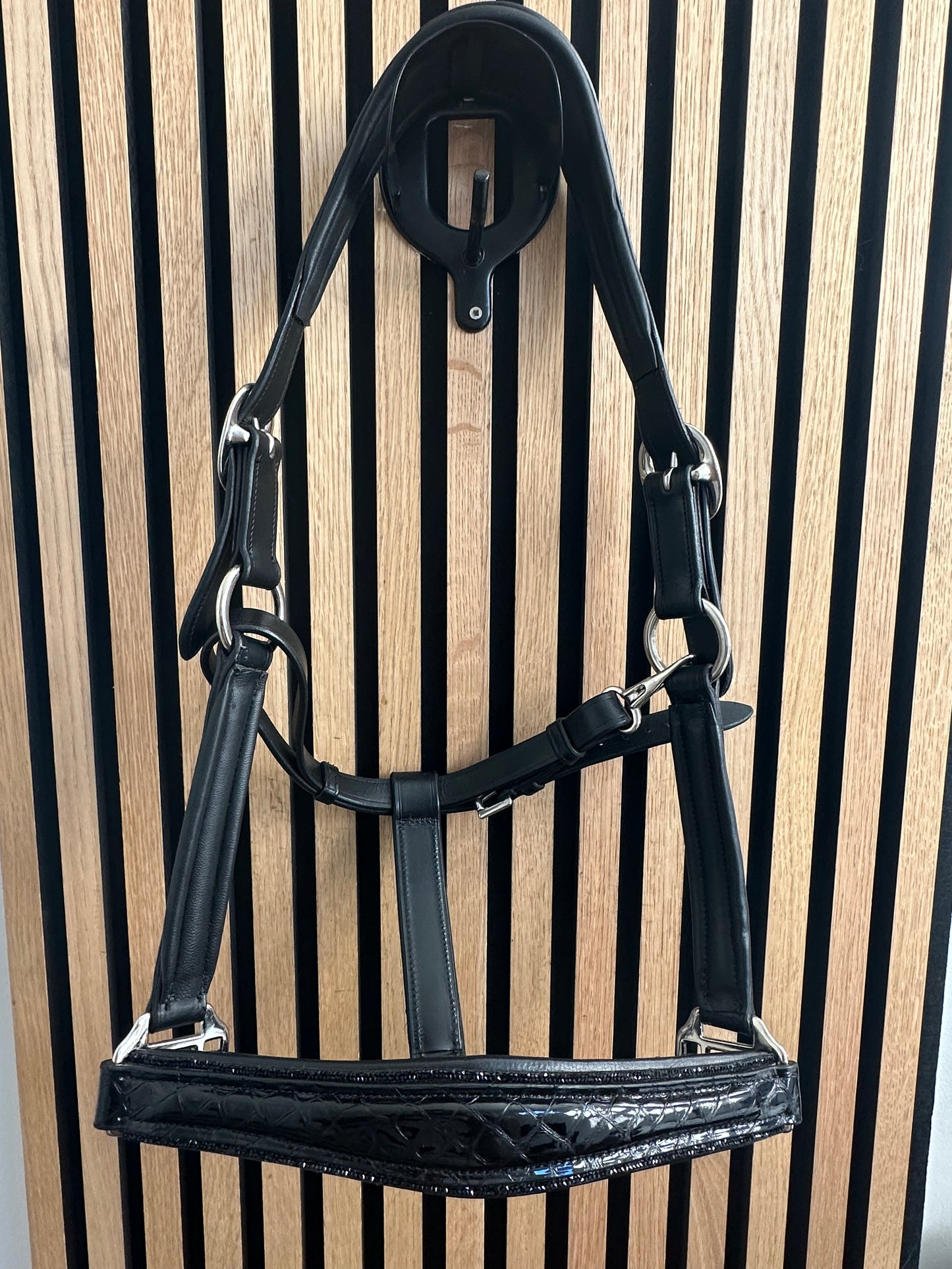 Lederhalfter "Black Croco"