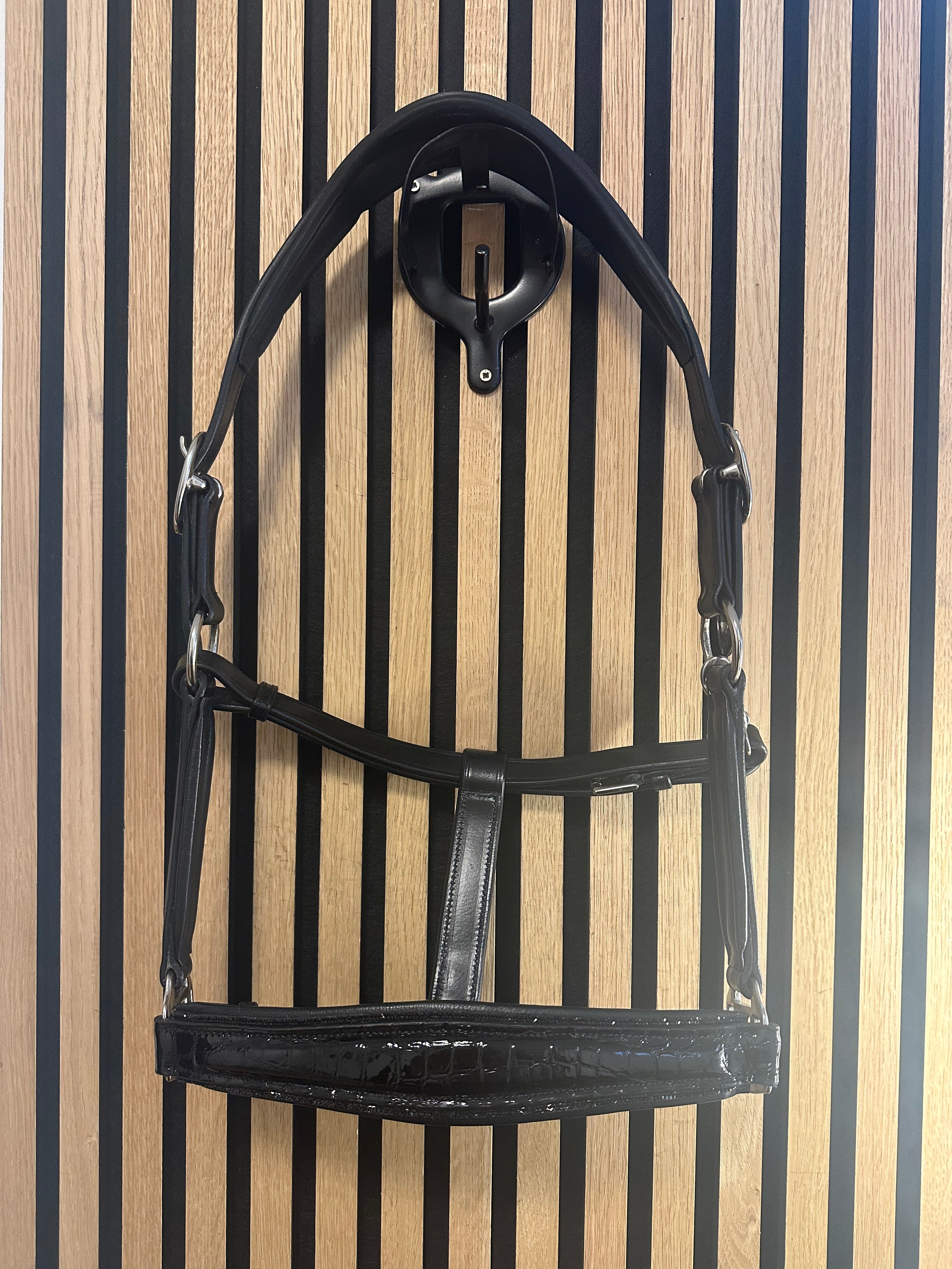 Lederhalfter "Black Croco"