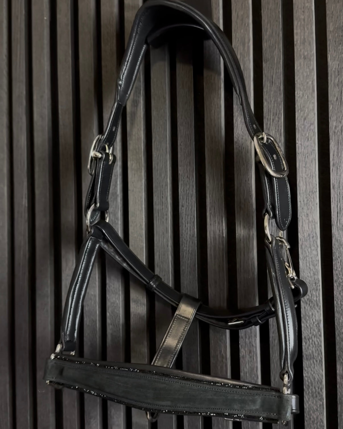 Lederhalfter "Black Suede Magic"