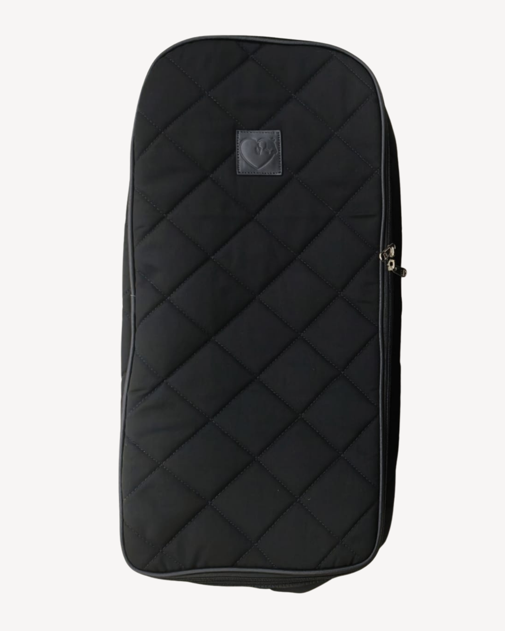 Trensentasche mit Kunstfell, schwarze gepolsterte Tasche zur Aufbewahrung von Trense oder Kandare.